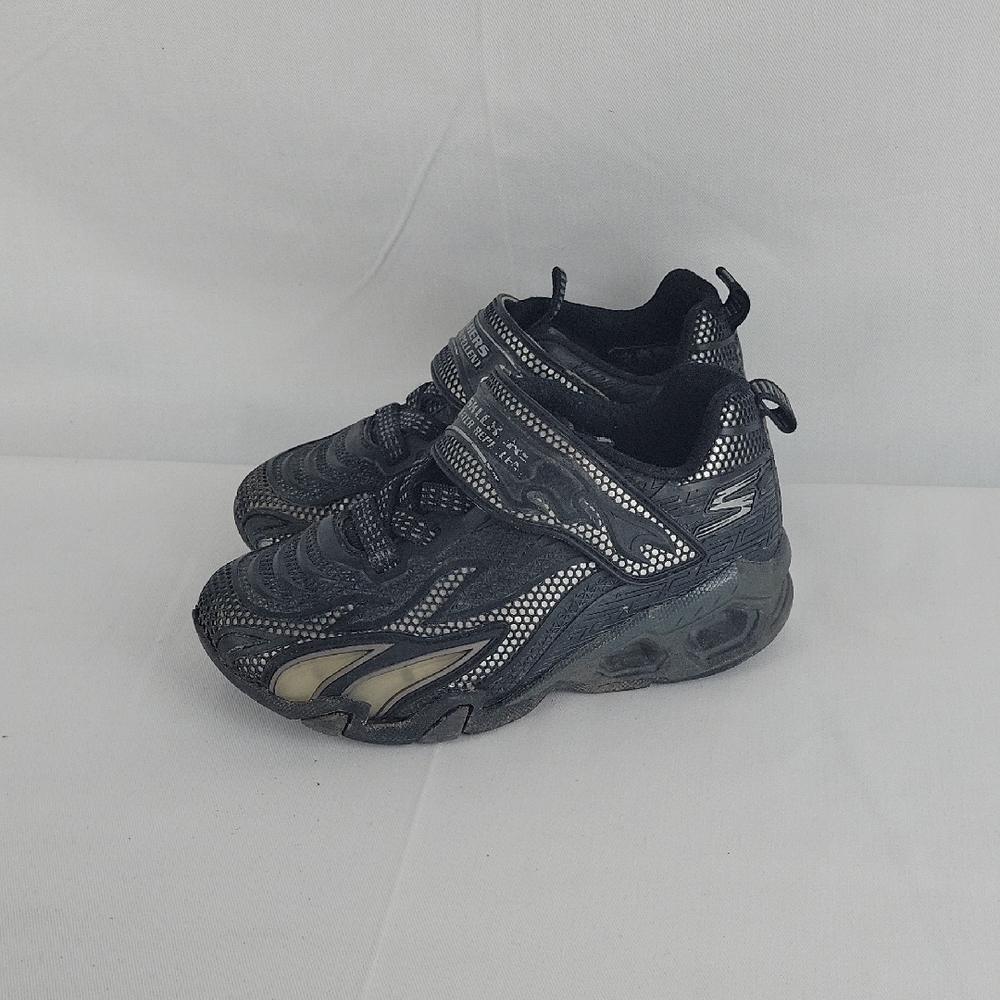 Skechers Kids Black and Gray Sneakers